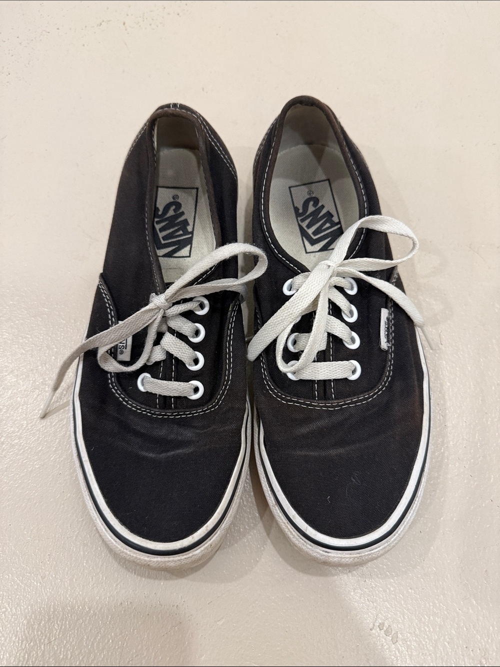 Vans Authentic Canvas Lace-Up Sneakers - Black